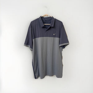 Nike Dri-Fit Golf Polo Shirt Size XL Standard Fit, Short Sleeve Blue